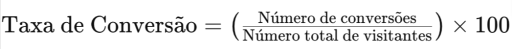 taxa de conversão